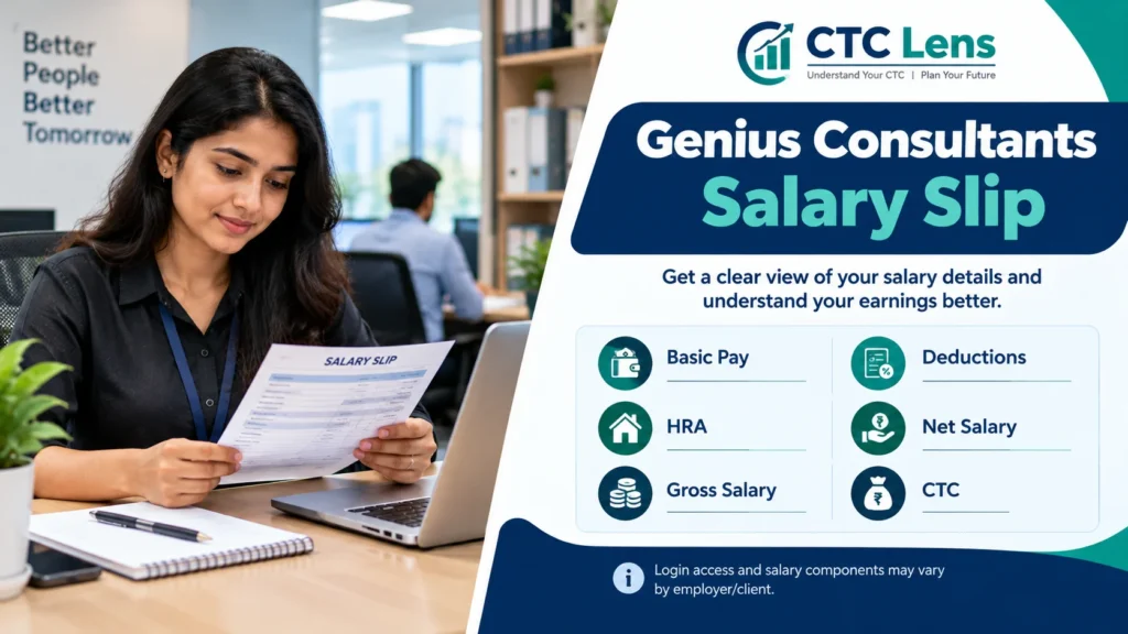 genius consultants salary slip